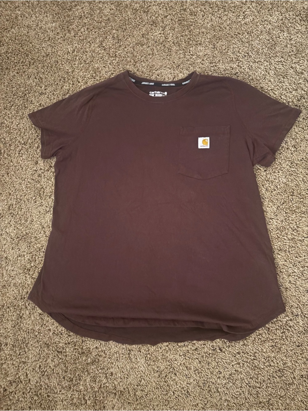 Men’s Carhartt Brown Short-Sleeve Pocket Tee